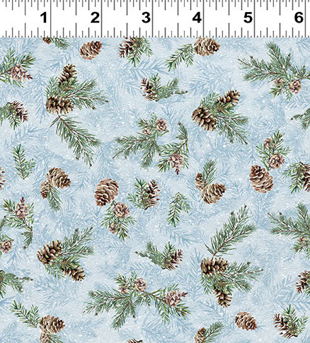 PREORDER Pinecones Light Denim