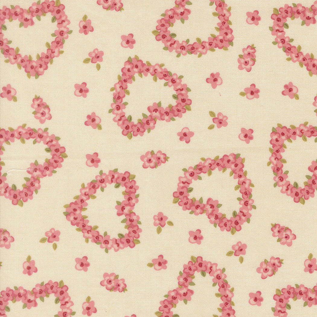 Je T'aime Flower Heart Lace fabric by Stacy Iest Hsu for Moda
