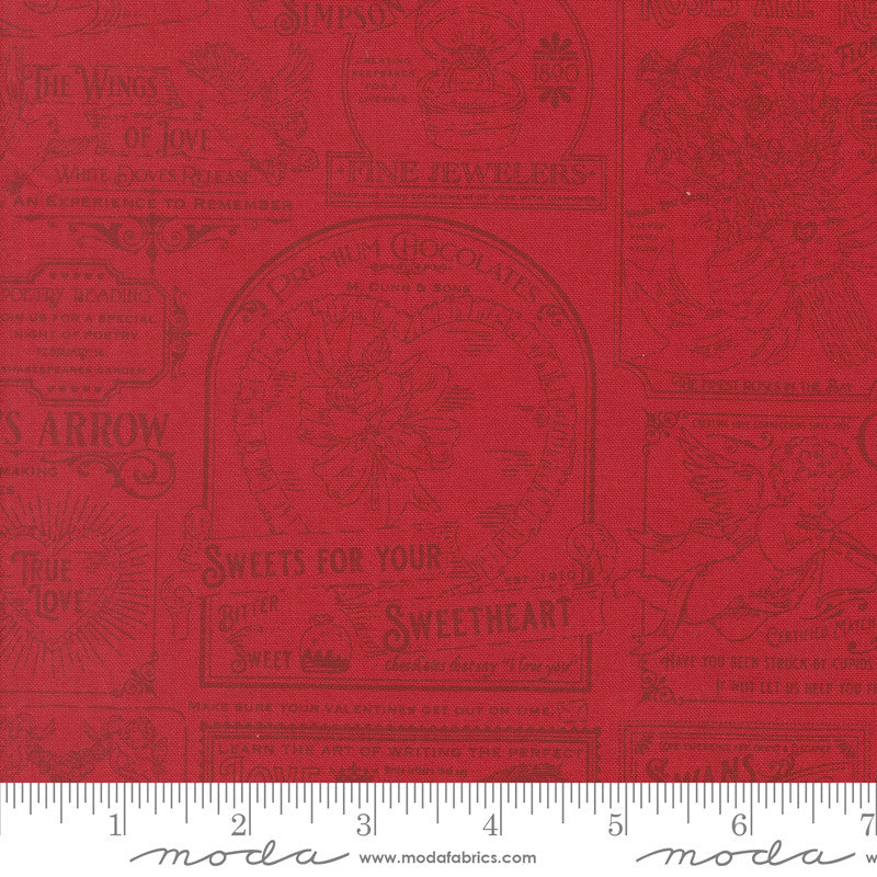 Je T'aime Vintage Valentines Rose fabric by Stacy Iest Hsu for Moda
