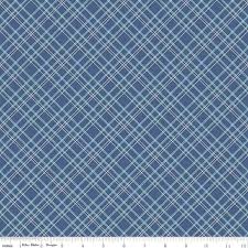 Bee Backings & Borders Plaid Blue