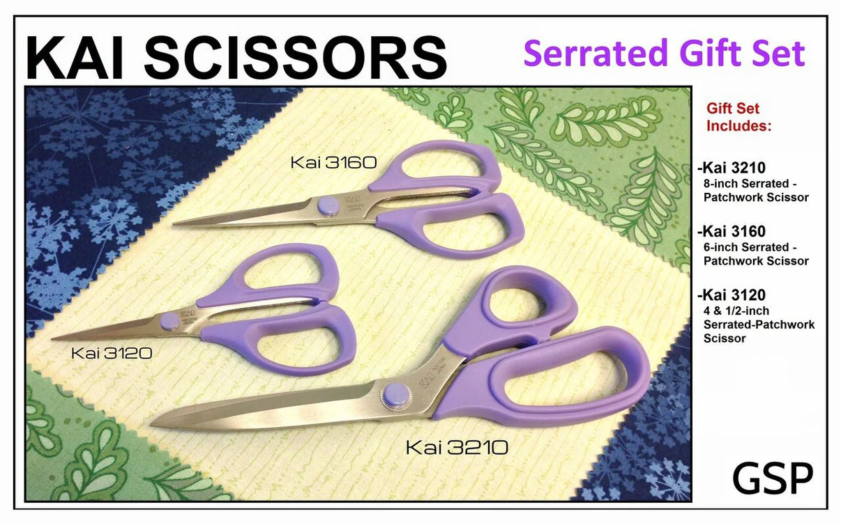 3 Piece Serrated Patchwork Scissors Set