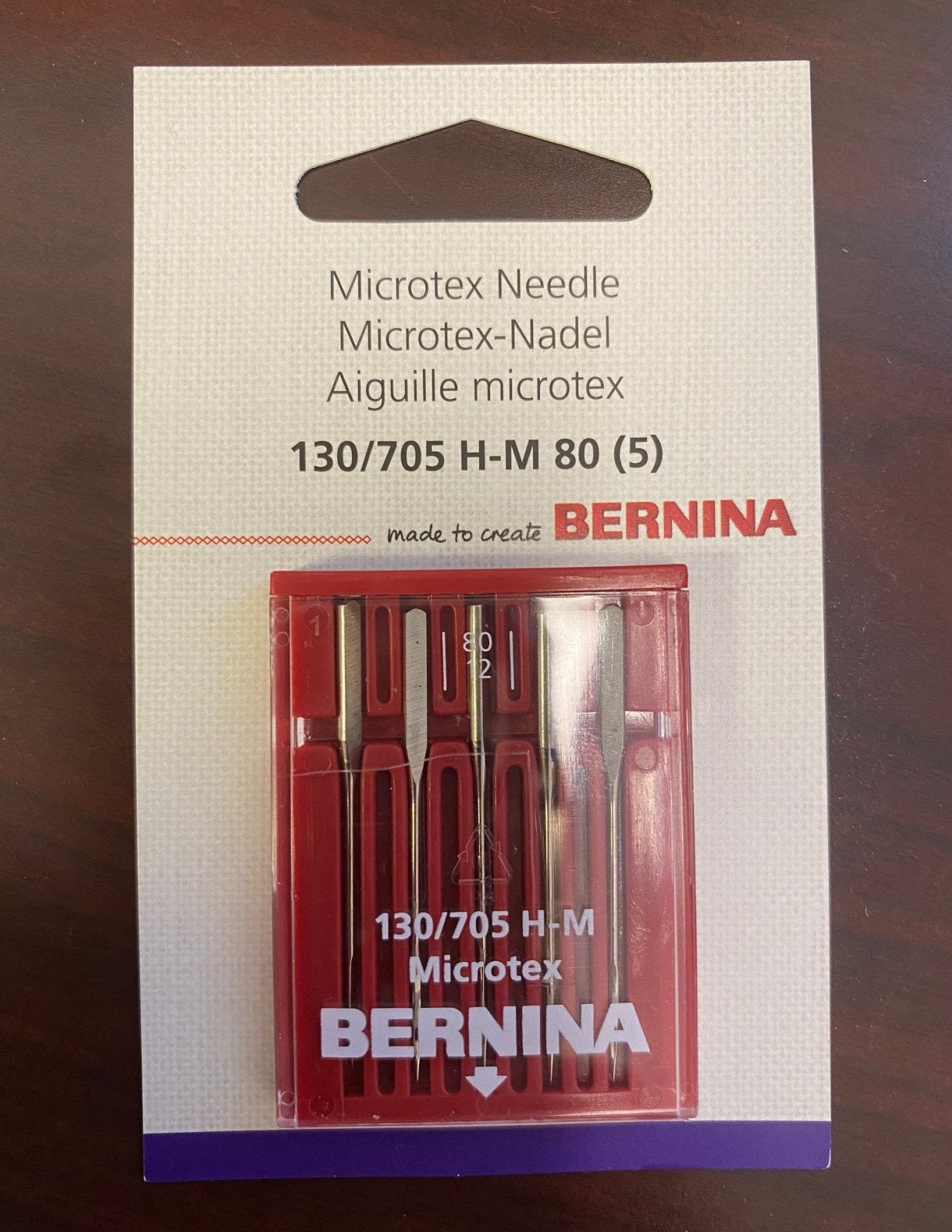 Needle, Microtex Sz 80 Sharp 5pc