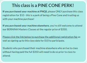 BERNINA Q-Series Q-Matic Mastery Class (Feb 11)