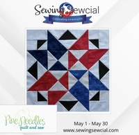Whirligig Sewing Sewcial Block 18"