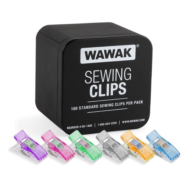 100 PCS. WAWAK Plastic Sewing Clips - Standard - 1" x 3/8"