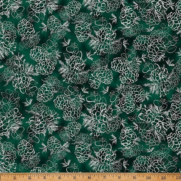 Emerald/Silver Cotton & Pine