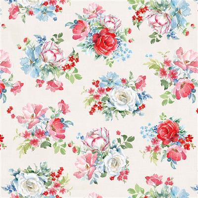 Light Cream Americana Digital Tossed Bouquets