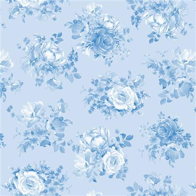 Light Denim Americana Digital Tossed Bouquets