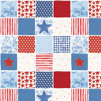 Multi Color Americana Digital Patchwork