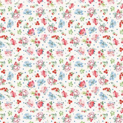 Light Cream Americana Digital Medium Floral