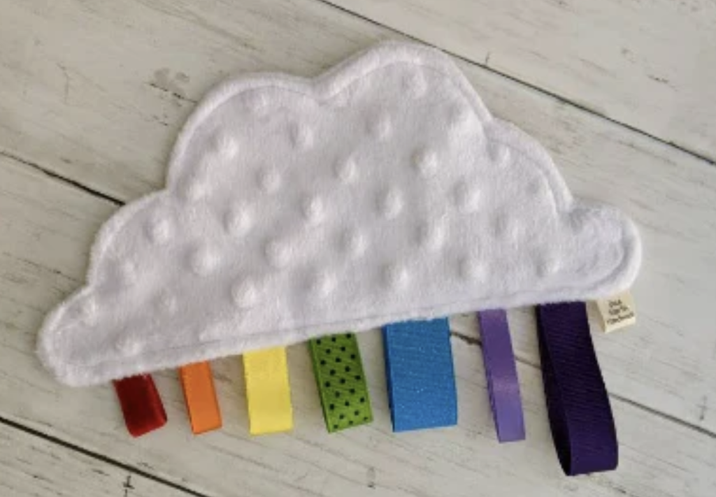 Rainbow Cloud Crinkle Toy