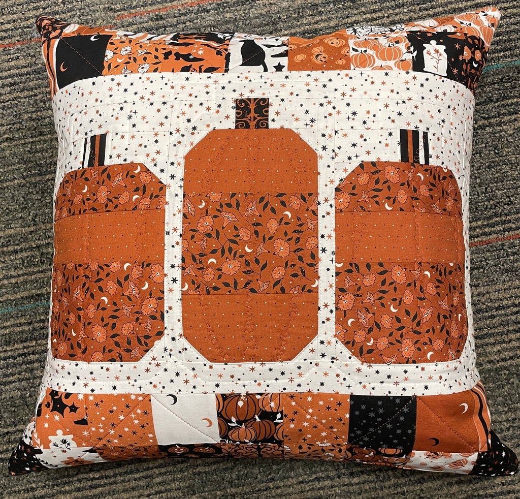 Pumpkin Party Pillow Kit 18" x 18" Includes pattern