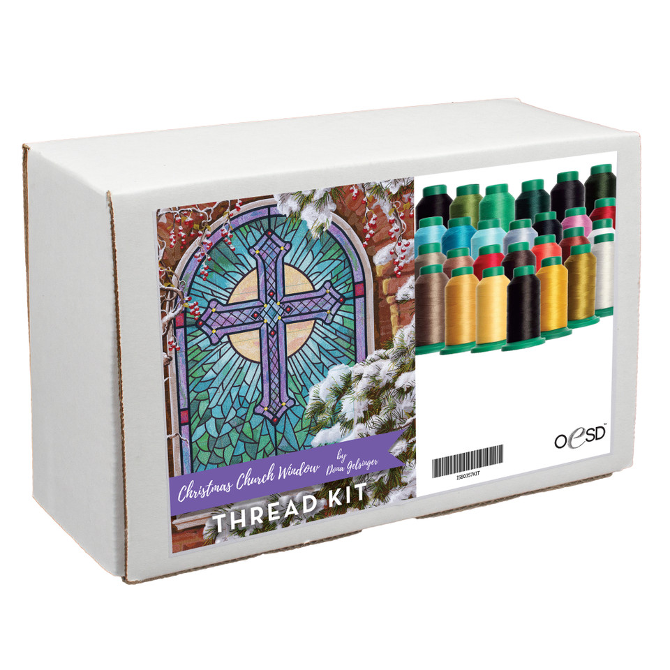 Christmas Church Window Thread Kit