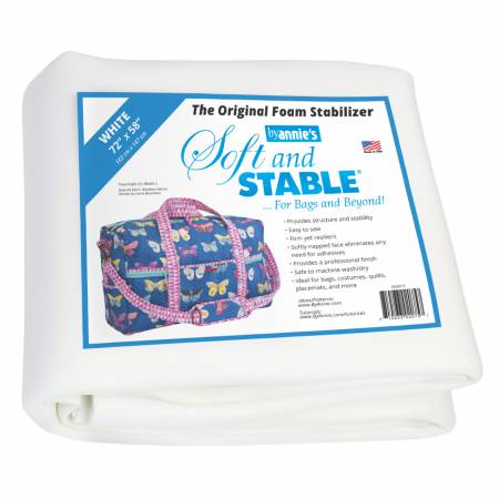 Soft and Stable White 100% Polyester Foam Stabilizer 72in x 58in