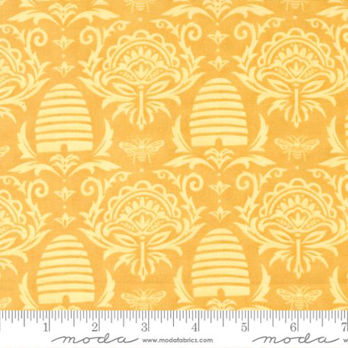 Daisy Yellow Beeskep Damask