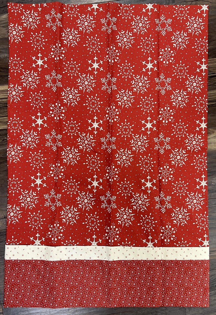 Red Snowflakes Pillowcase Kit, Includes pattern