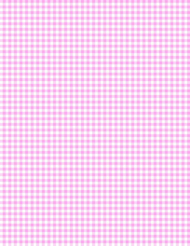Mini Gingham White/Bubble Gum Pink