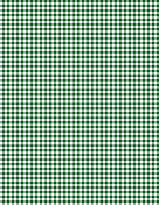 Mini Gingham White/Dark Green