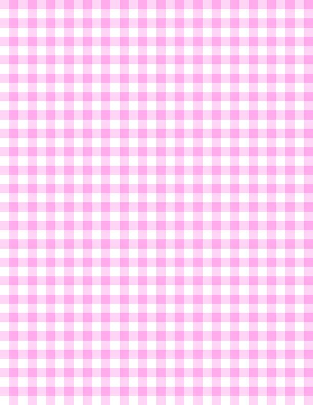 Gingham White/Bubble Gum Pink