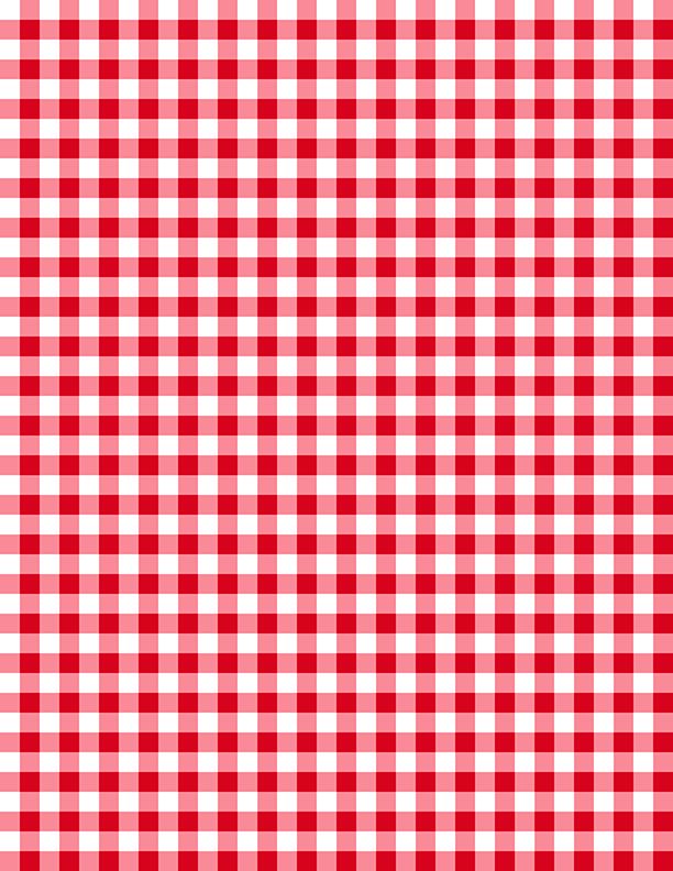 Gingham White/Red