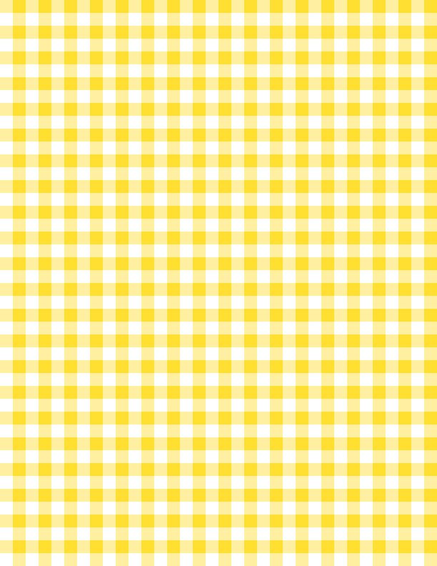 Gingham White/Bright Yellow