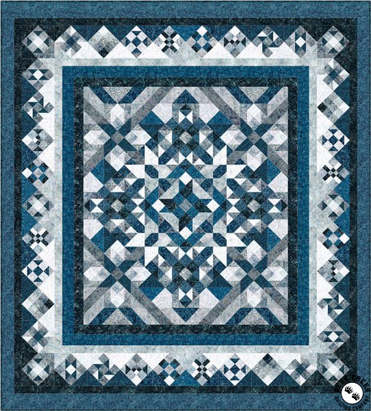 Blue Smoke Kit, 95" x 105.5" Includes pattern & binding