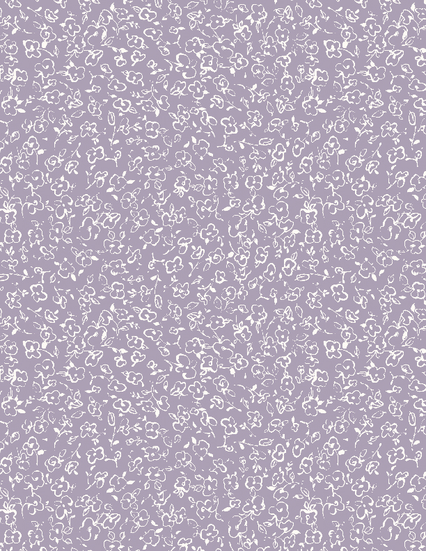 Floral Doodle Purple/Ivory