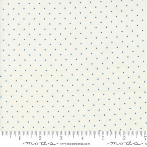 Cream Medium Blue Dots