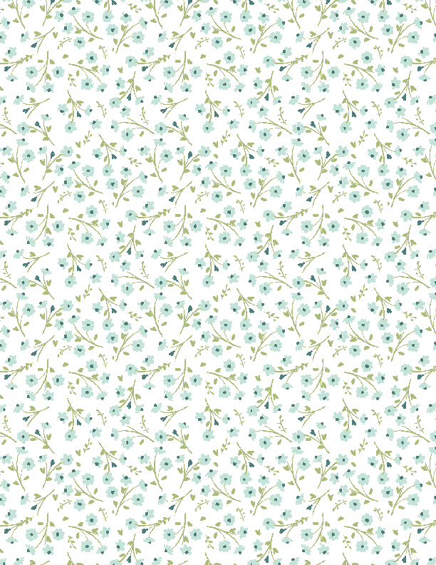 Teal Small Floral