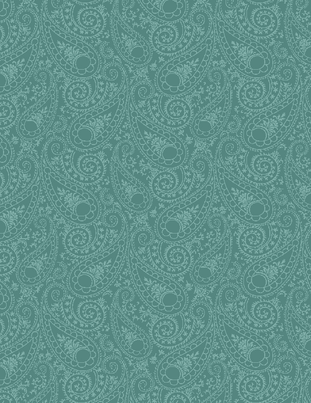 Teal Paisley