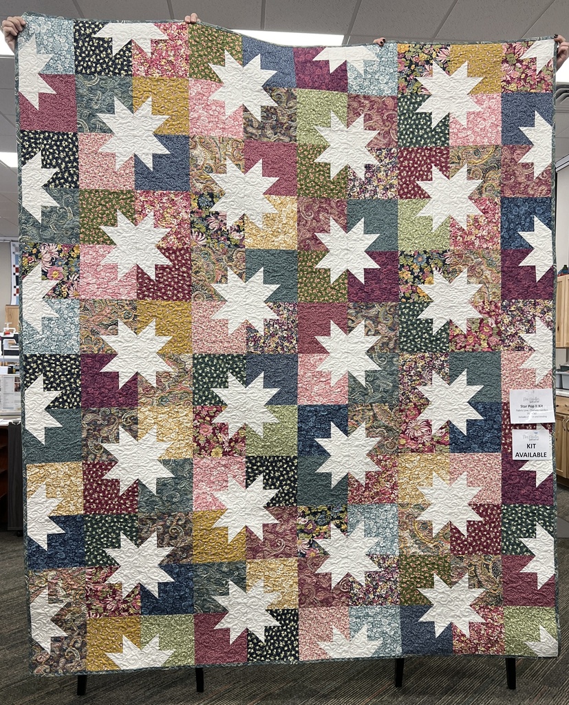 Star Pop II Kit, 75" x 90" Includes pattern/binding