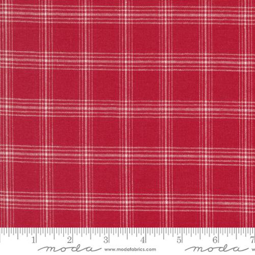Woven Red White Plaid