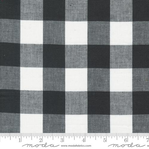 Woven White Black Plaid