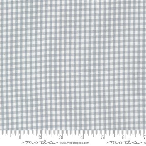 Woven White Grey Plaid