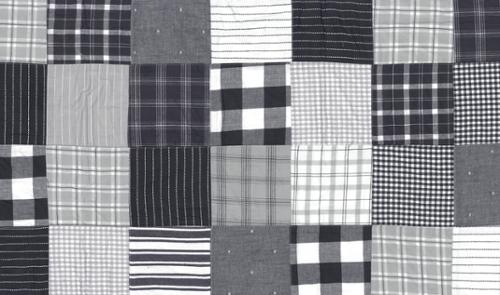 Woven Black White Patchwork