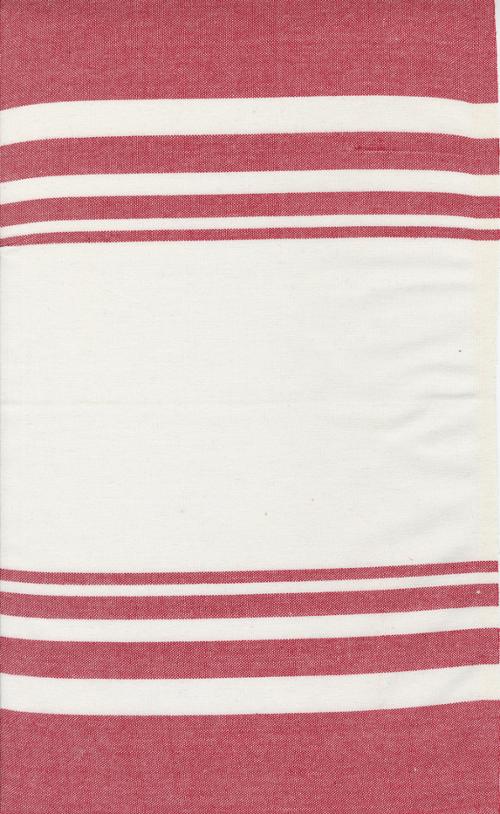 60" Panache Toweling White Red