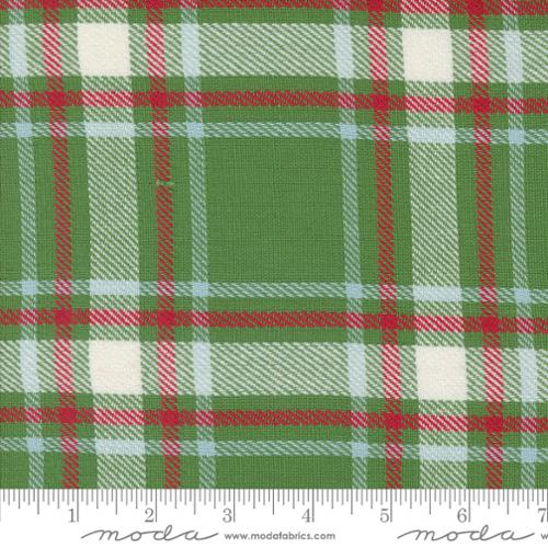 16" Christmas Toweling Green Plaid