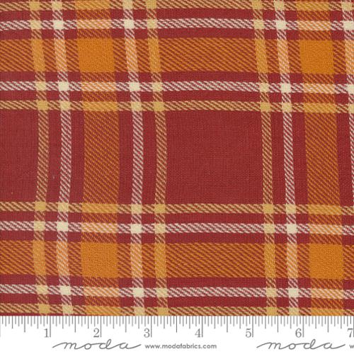 16" Thanksgiving Toweling Rust Harvest Plaid