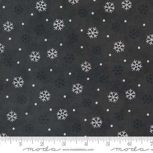 Charcoal Black Snowflake Toss