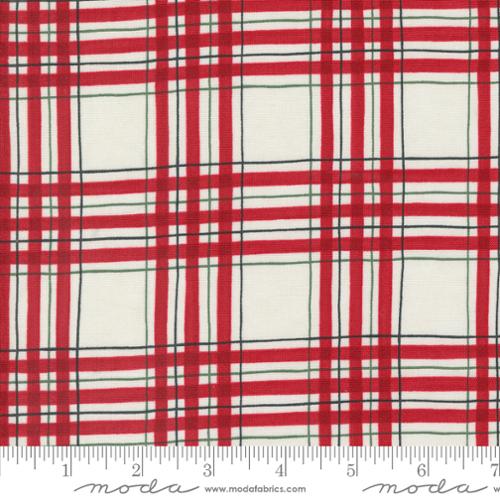 Snowy White Woodland Plaid