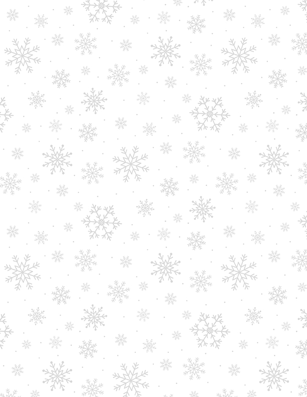 Snowflakes All Over White On White