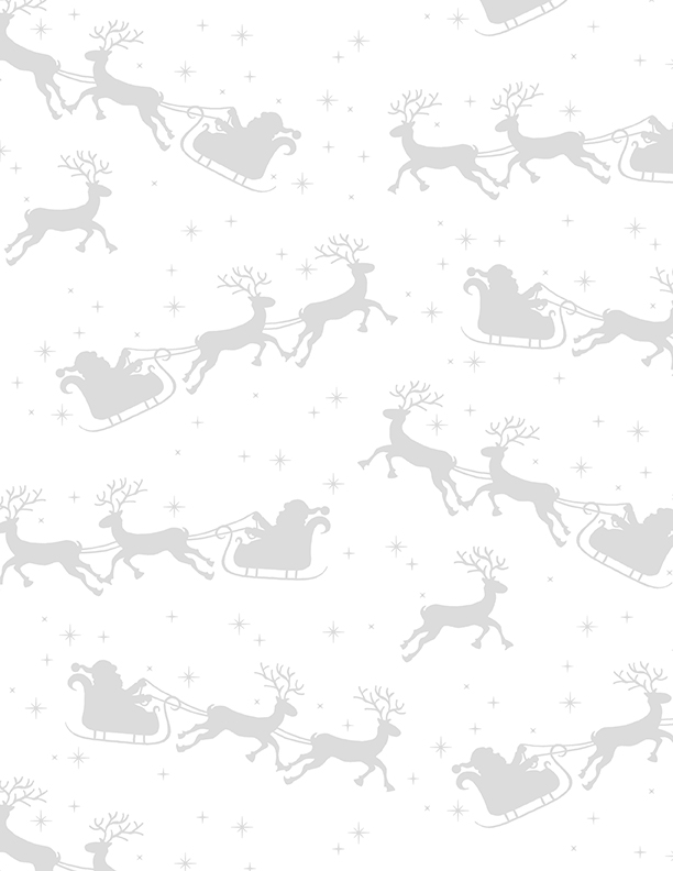 Santa's Sleighs White On White