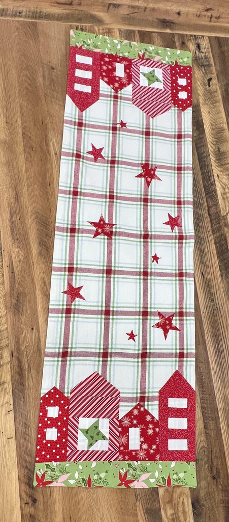 Christmas Runner, 16" x 52", Includes pattern & binding