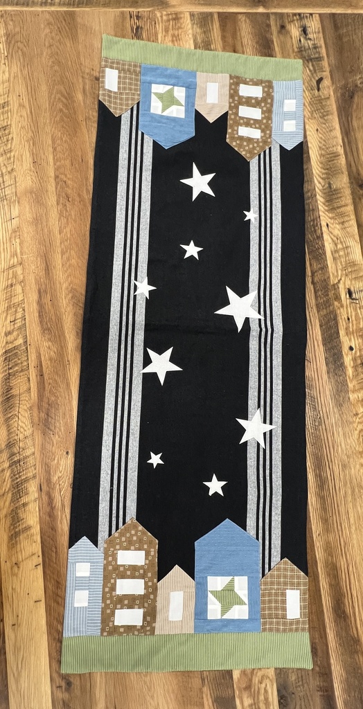 Night Time Runner, 18" x 52", Includes pattern, binding, backing