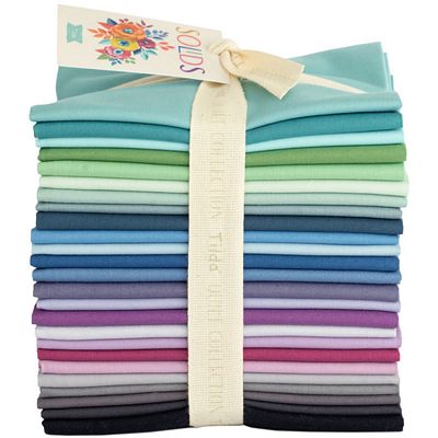 Solids Fat Quarter Bundle Cool - 25pc