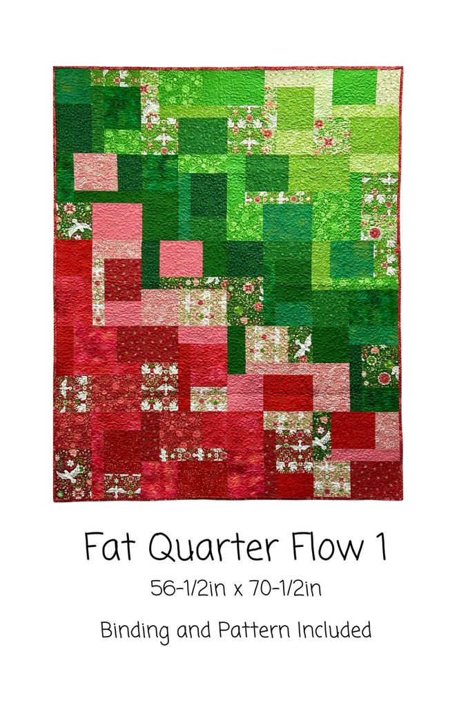 Fat Quarter Flow Kit #1, 56.5" x 70.5" Includes pattern & binding