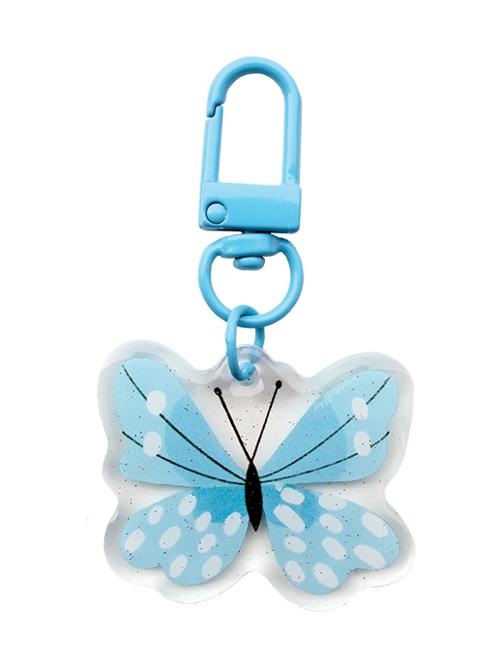 Zipper Glitter Charm Blue Butterfly