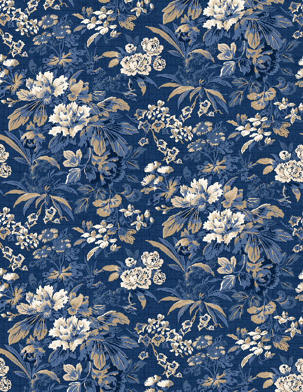 Medium Floral Dark Denim