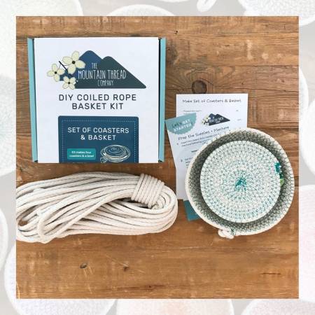 Coiled Rope Basket Kit Coasters & Basket