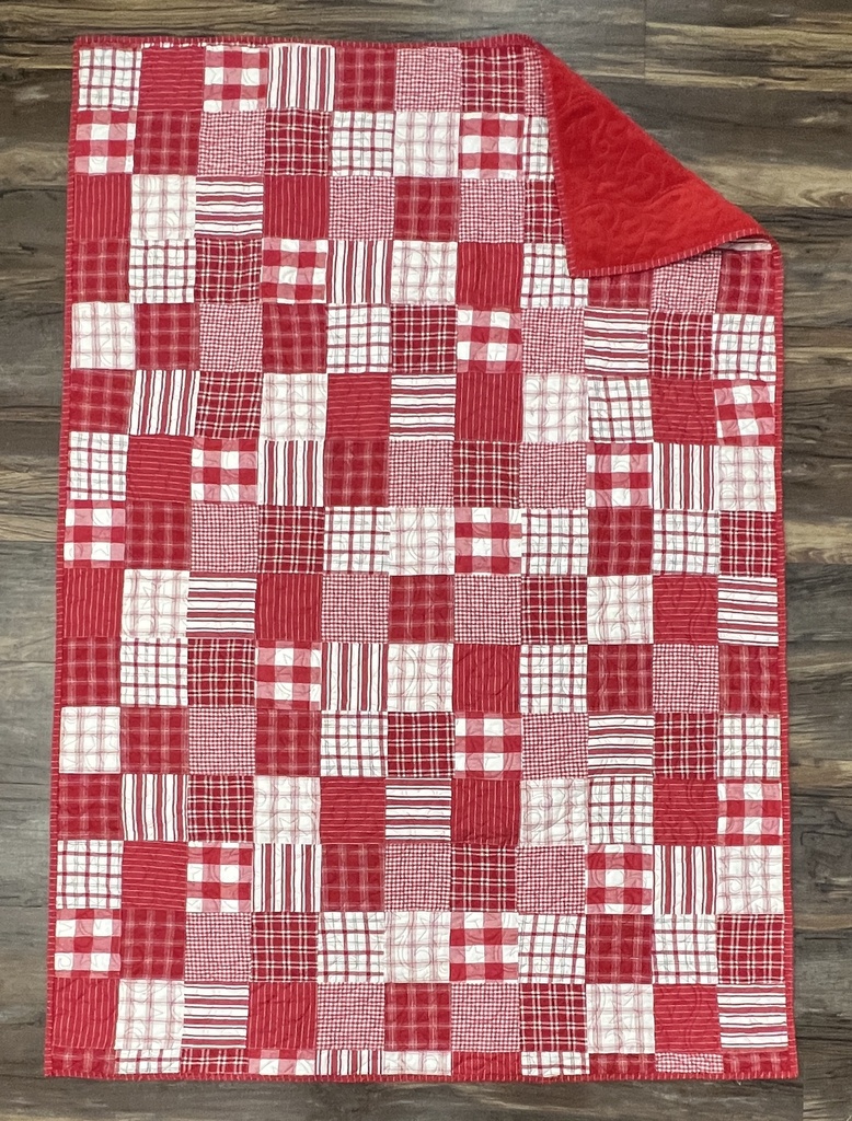 Red Pieced to Treasure Kit, 44" x 65"